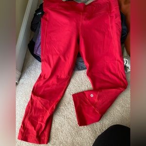 Size 10 red, lululemon leggings